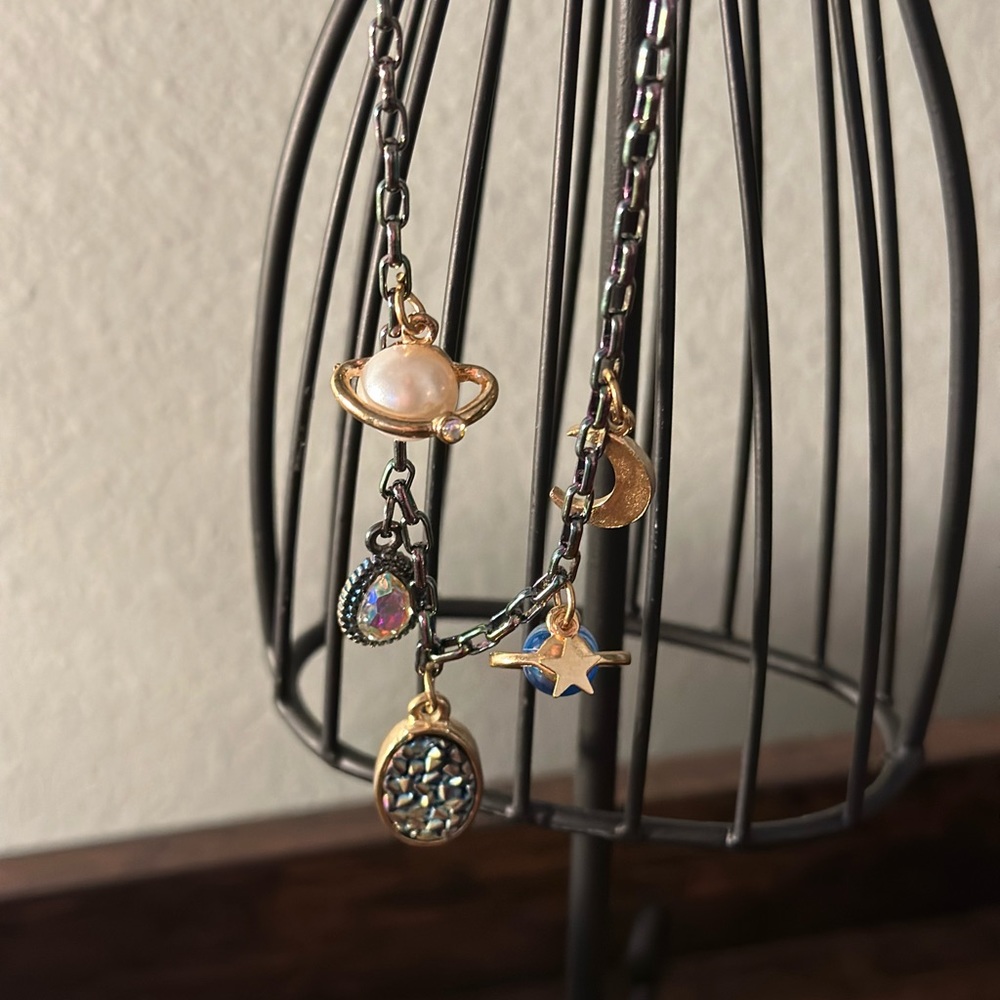 Space Geek Charm Necklace